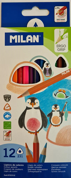 Crayones Milan 12 colores 
