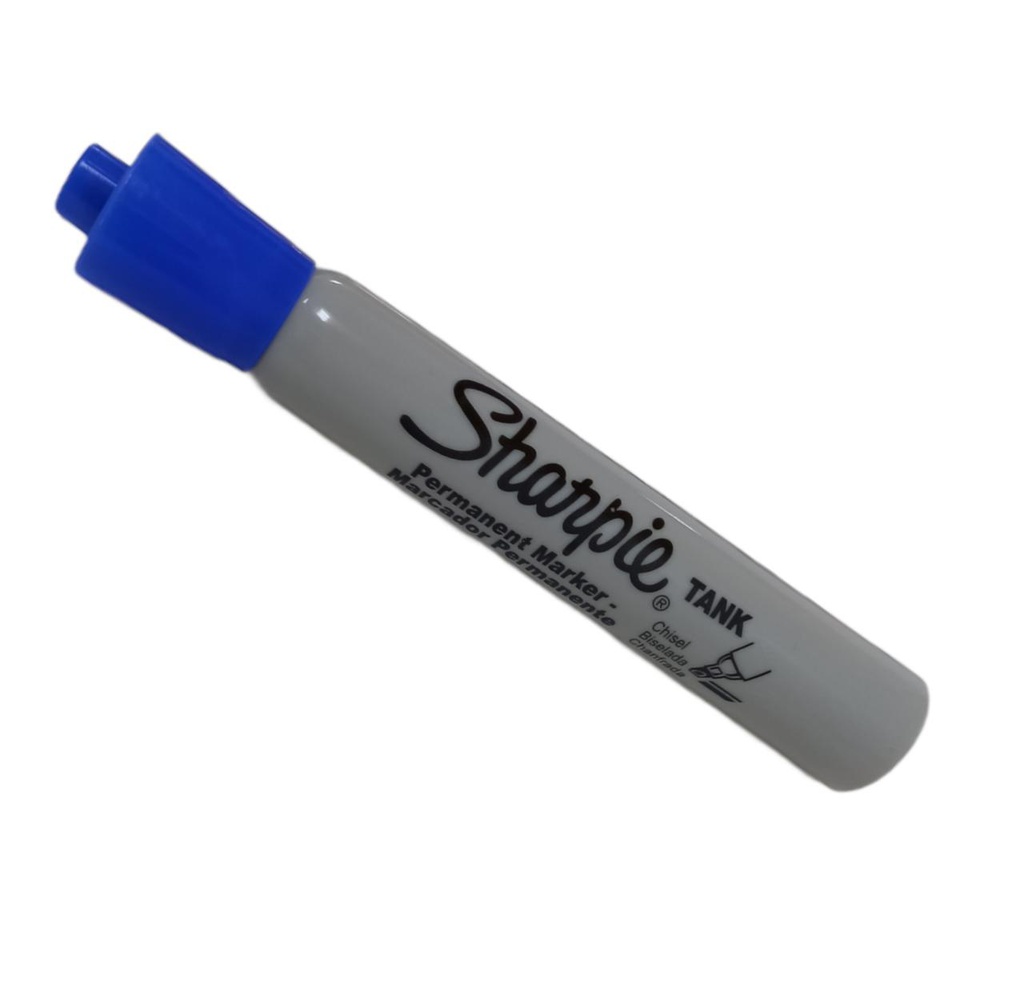Marcador Sharpie Tank punta biselada Azul