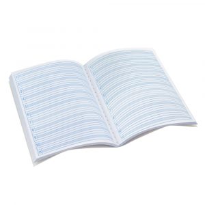 CUADERNO PEQUEÑO COSIDO DE 100 HOJAS DOBLE LINEA
