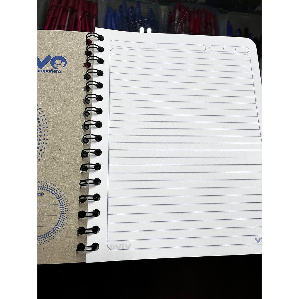 Cuaderno espiral pequeño #2 lineas 70 hjs